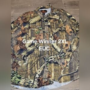 Game Winner Men's Camouflage Button Down Shirt